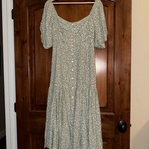 ELF Sage Floral Midi Dress